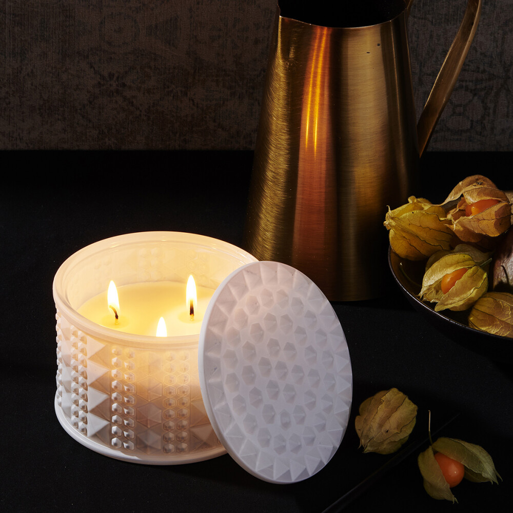 Legnoso 3 Wick Luxury Soy Candle with Lid 350 gr