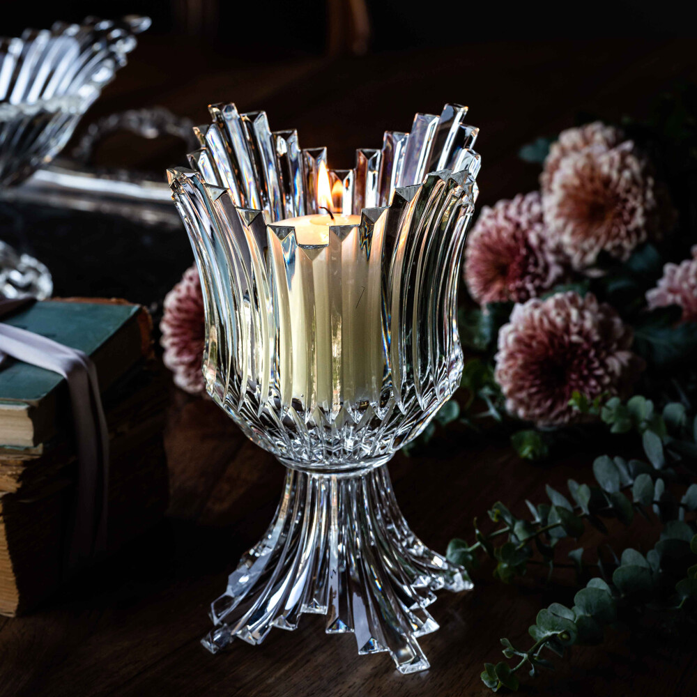 Chiara Cut Crystal Candle Holder