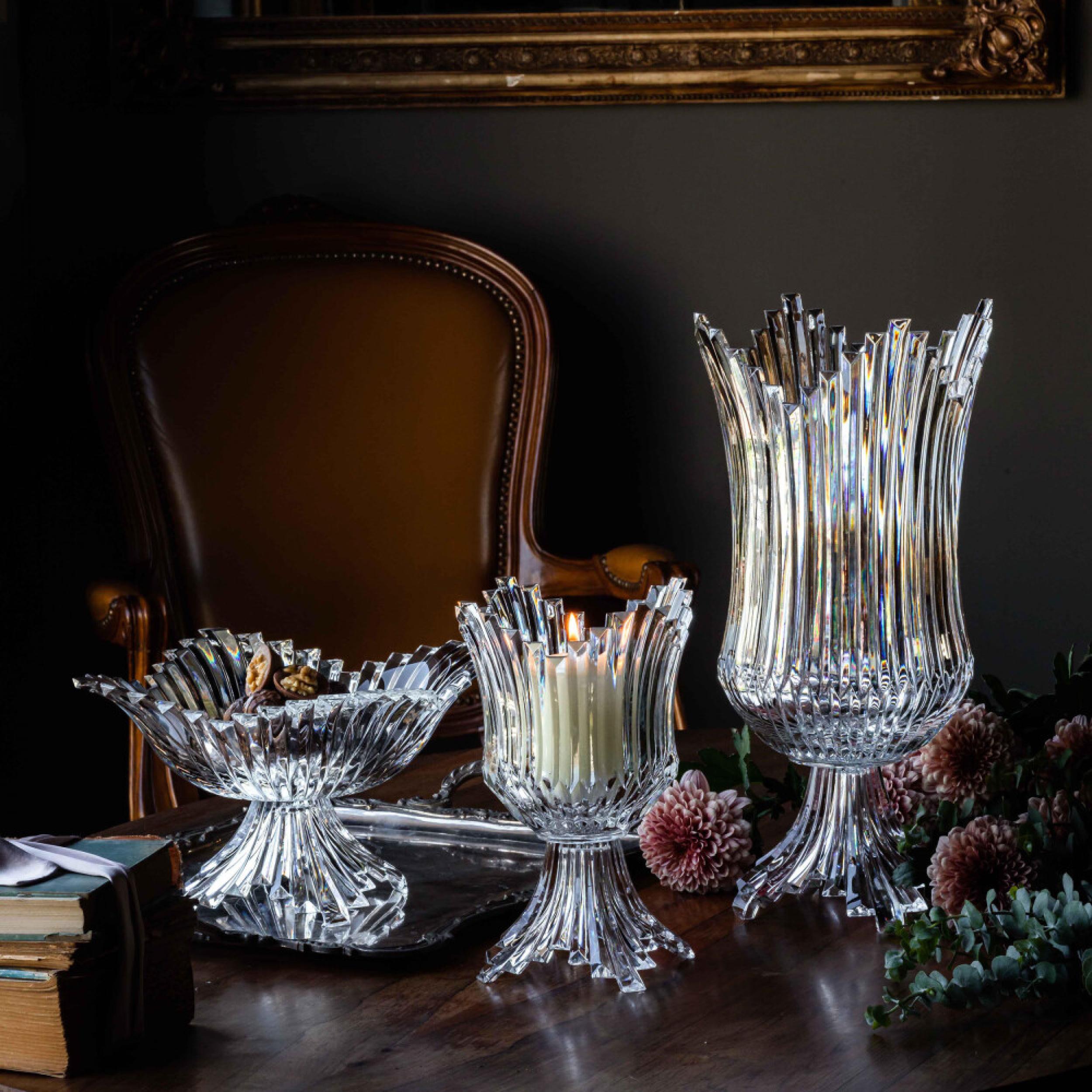 Chiara Cut Crystal Candle Holder