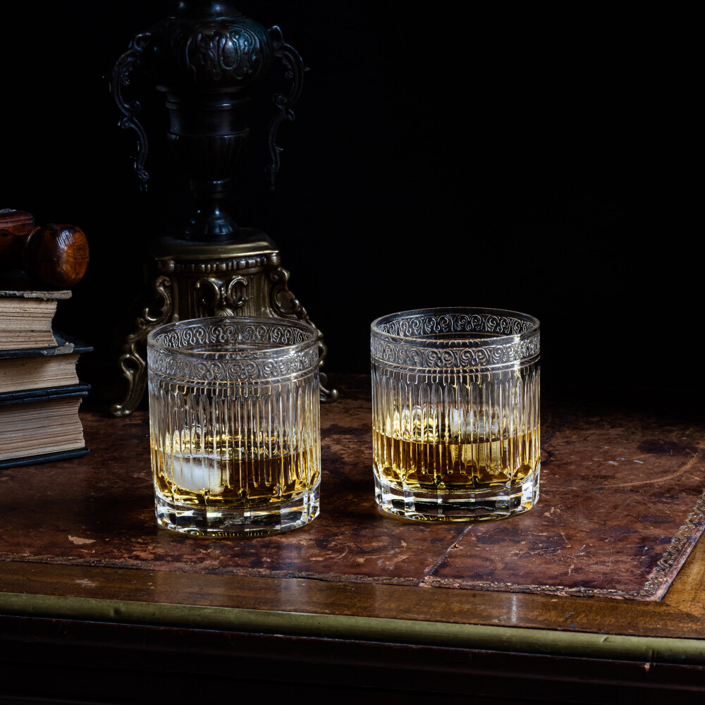 Avventura Cut Crystal Whiskey Glasses, Set of 2