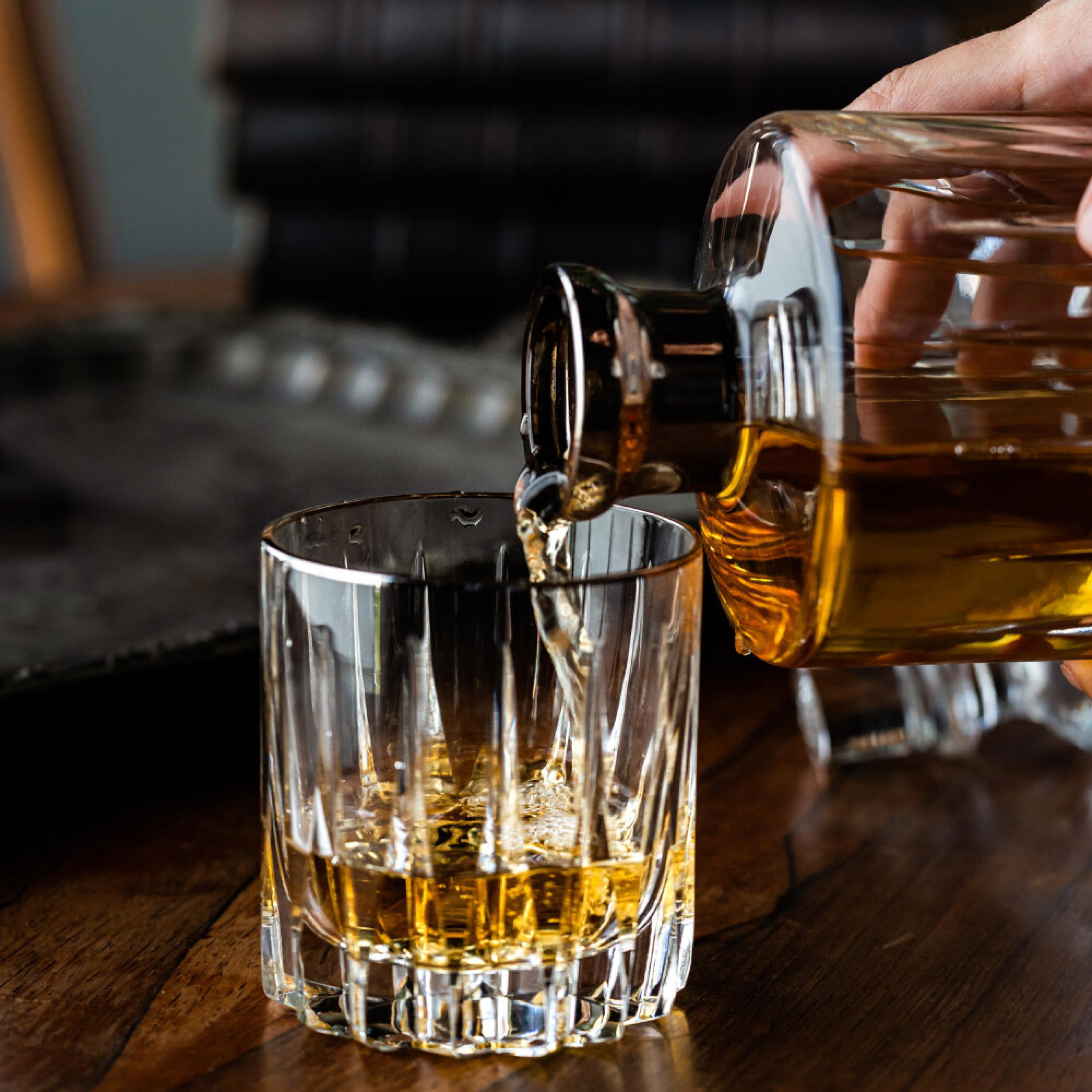 Eterna Cut Crystal Whiskey Glasses, Set of 2