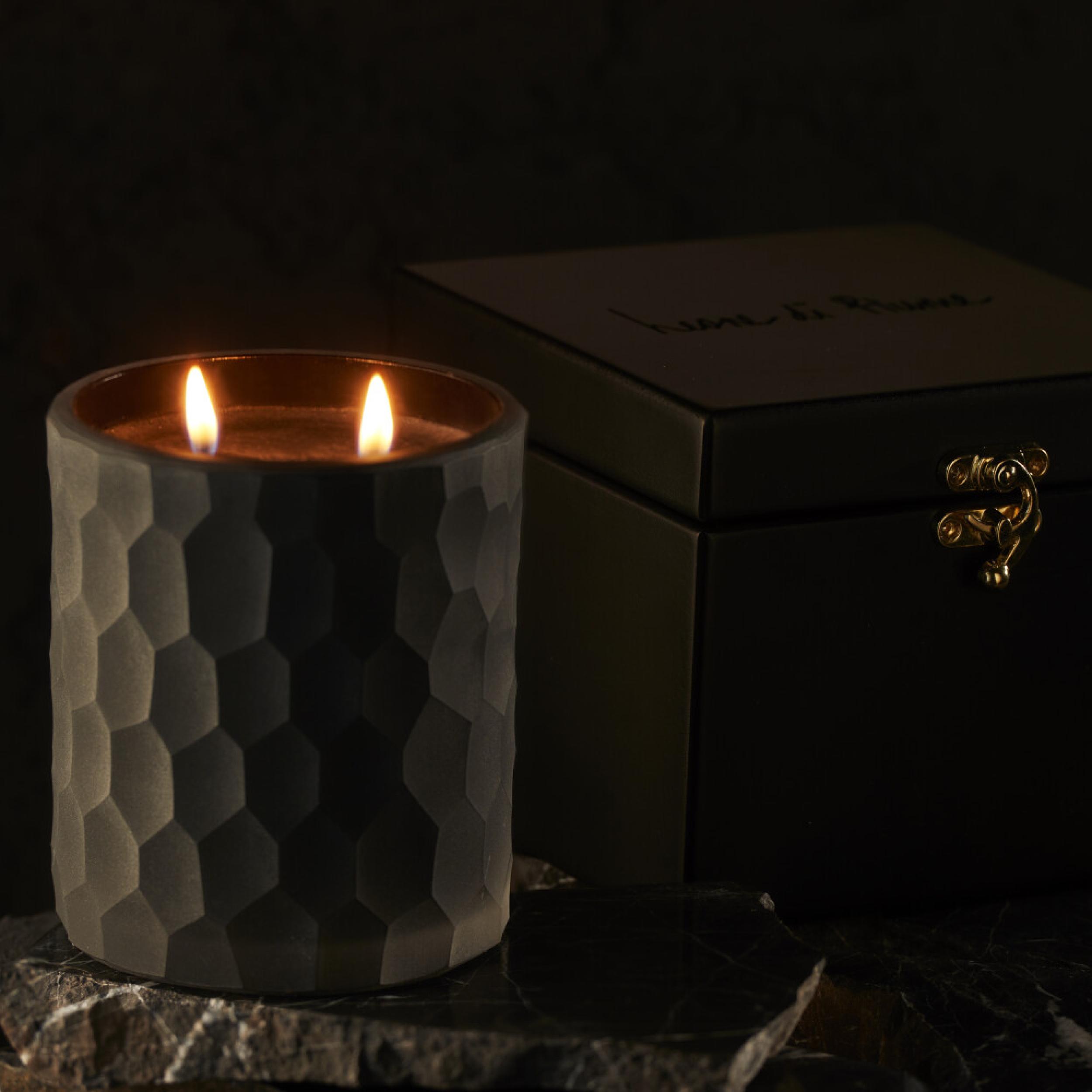 Lavanda 2 Wick Black Soy Candle 450 gr