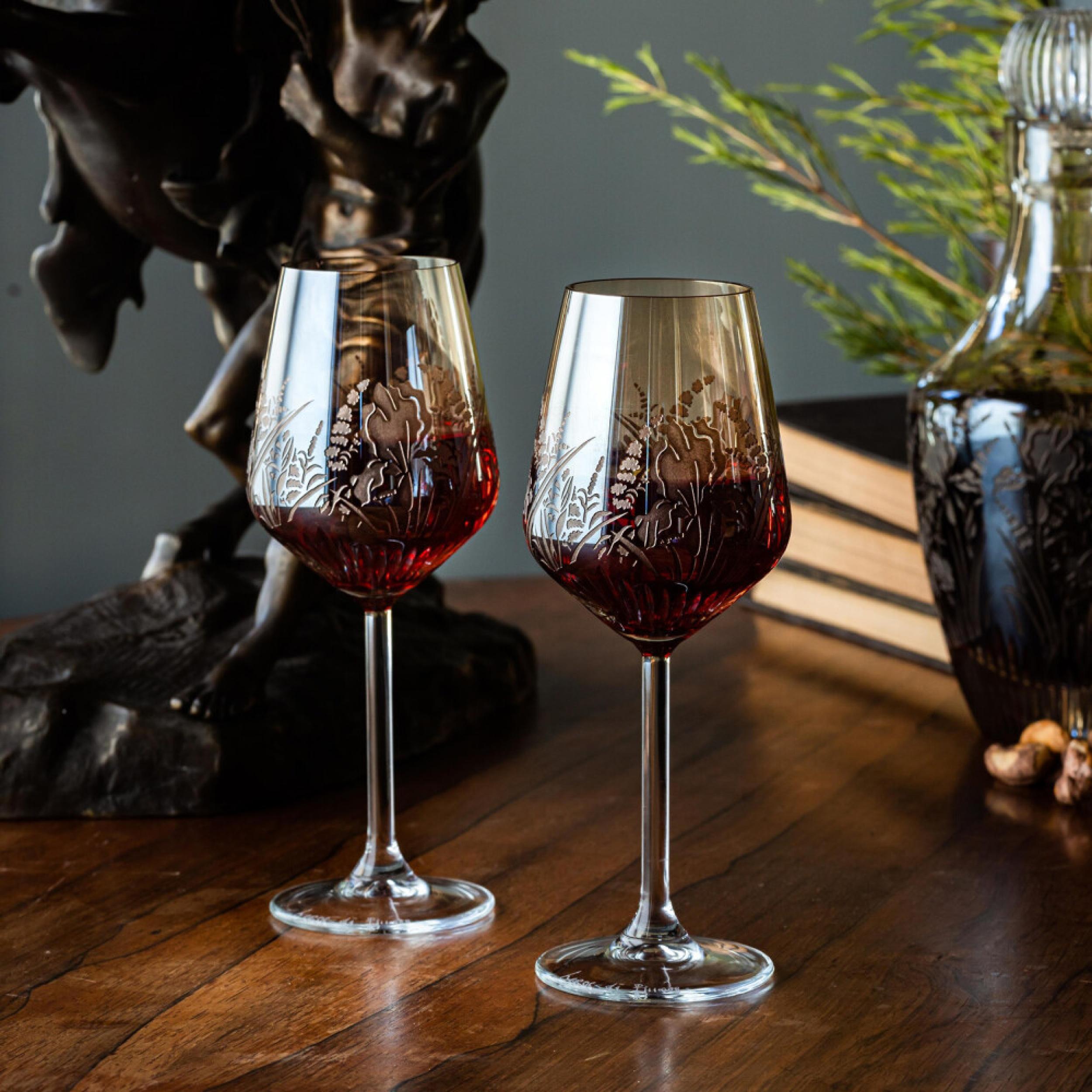 Orchidea Cut Crystal Wine Glasses, Set of 2