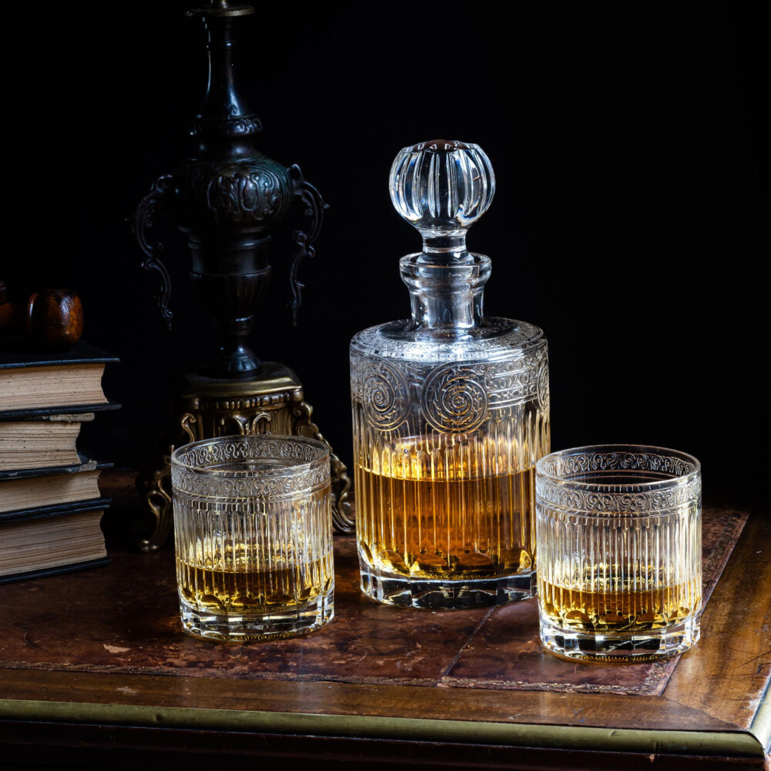 Avventura Cut Crystal Whiskey Glasses, Set of 2